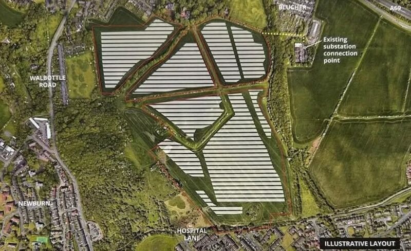 Proposed solar farm layout