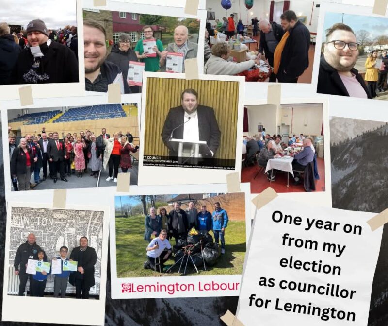 One year on from my election as councillor for Lemington.