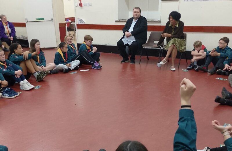 Visiting Lemington Scouts for UK Parliament Week