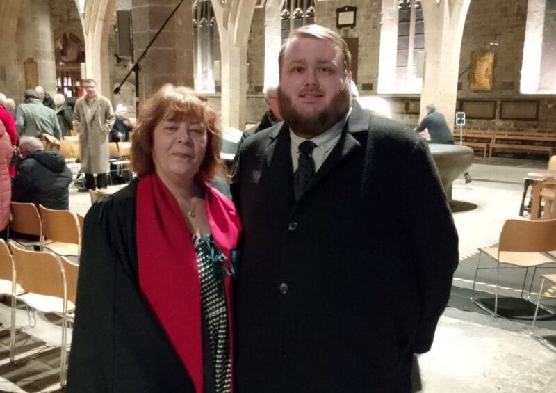 Cllr Stephen Barry-Stanners with Canon Atkinson