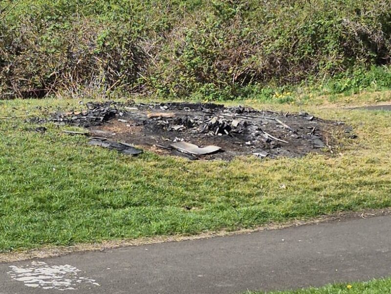 Damage following arson attack