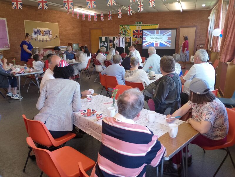 Residents celebrating VE Day