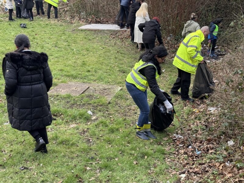 Litter picking in Blakelaw