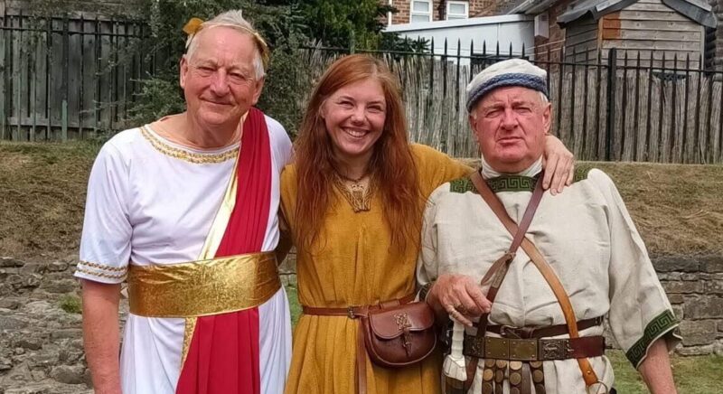 Councillor Rob Higgins plays Emperor Hadrian