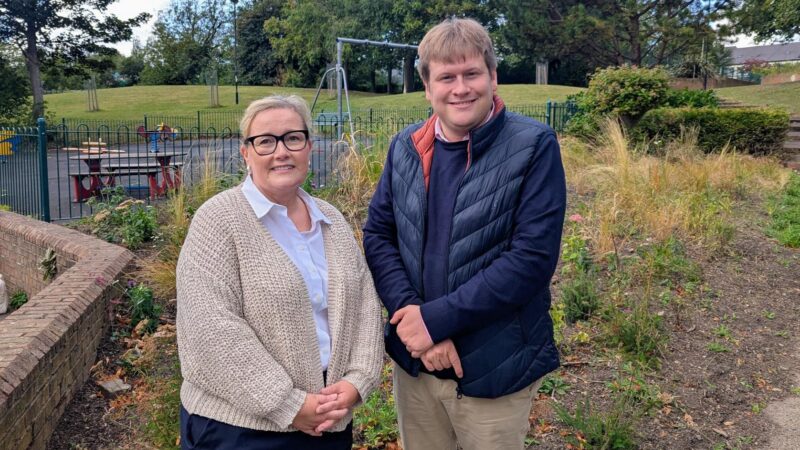 Councillors Karen Kilgour and Alex Hay announcing the investment