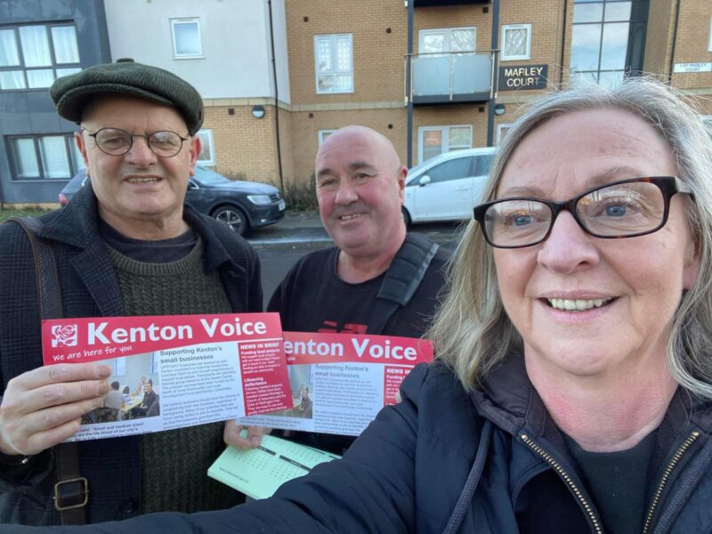 Kenton Labour councillors campaigning to save the local pharmacy