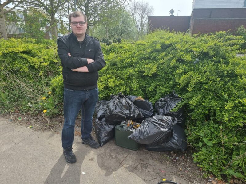 Vince who organised the litter pick