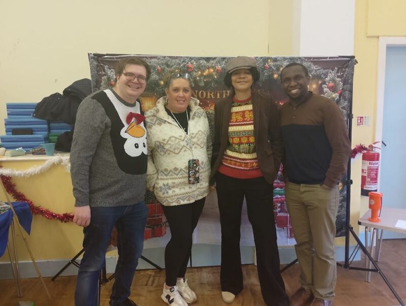 The team in a Christmas spirit