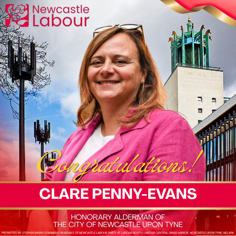 Clare Penny-Evans Awarded Honorary Alderman Status