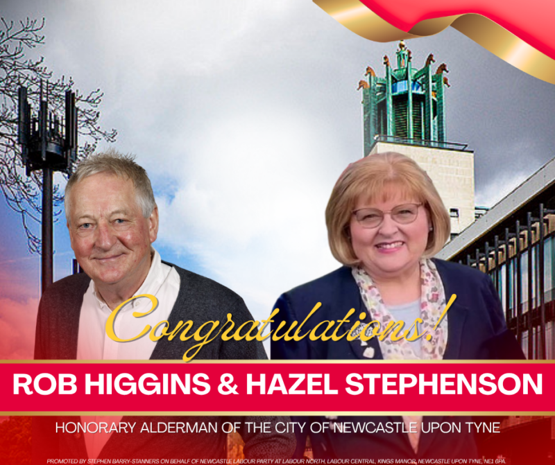 Hazel Stephenson and Rob Higgins Awarded Honorary Alderman Status